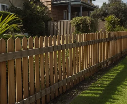 A newly replaced timber fence in Hobart