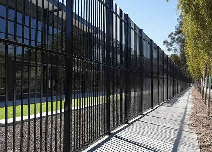 Tall durable commercial fence built by Lifestyle Fencing Hobart